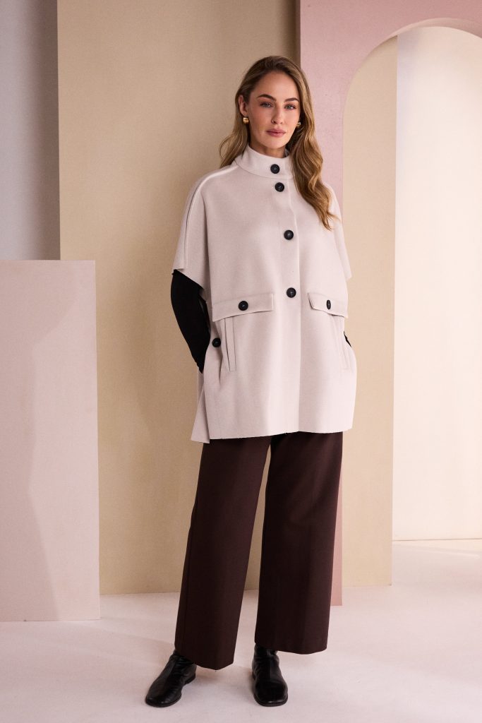 Naya High Neck Button Jacket