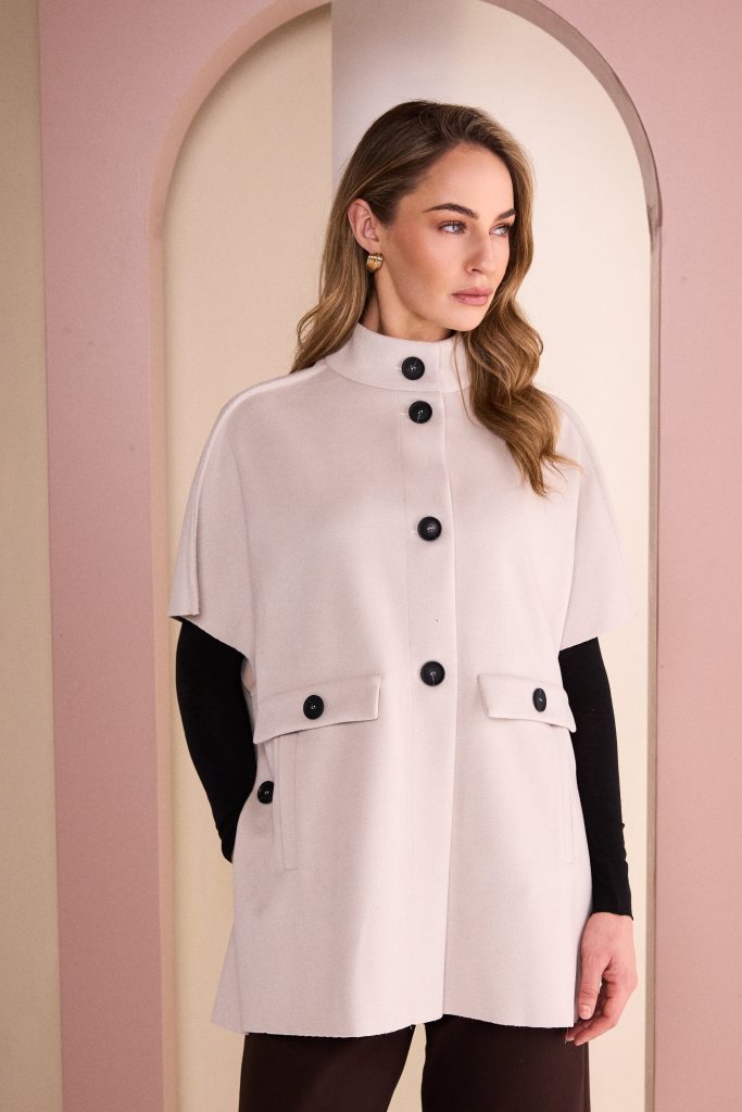 Naya High Neck Button Jacket