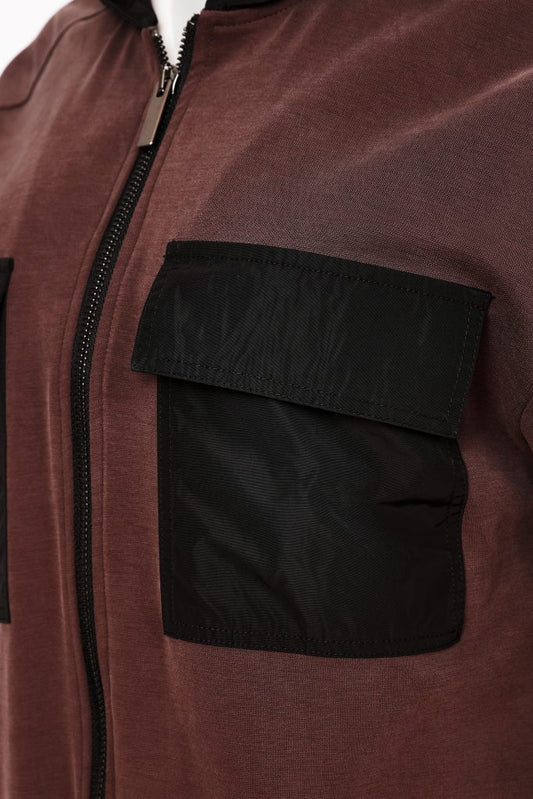 Naya Hooded Jacket With Zip Front Choko