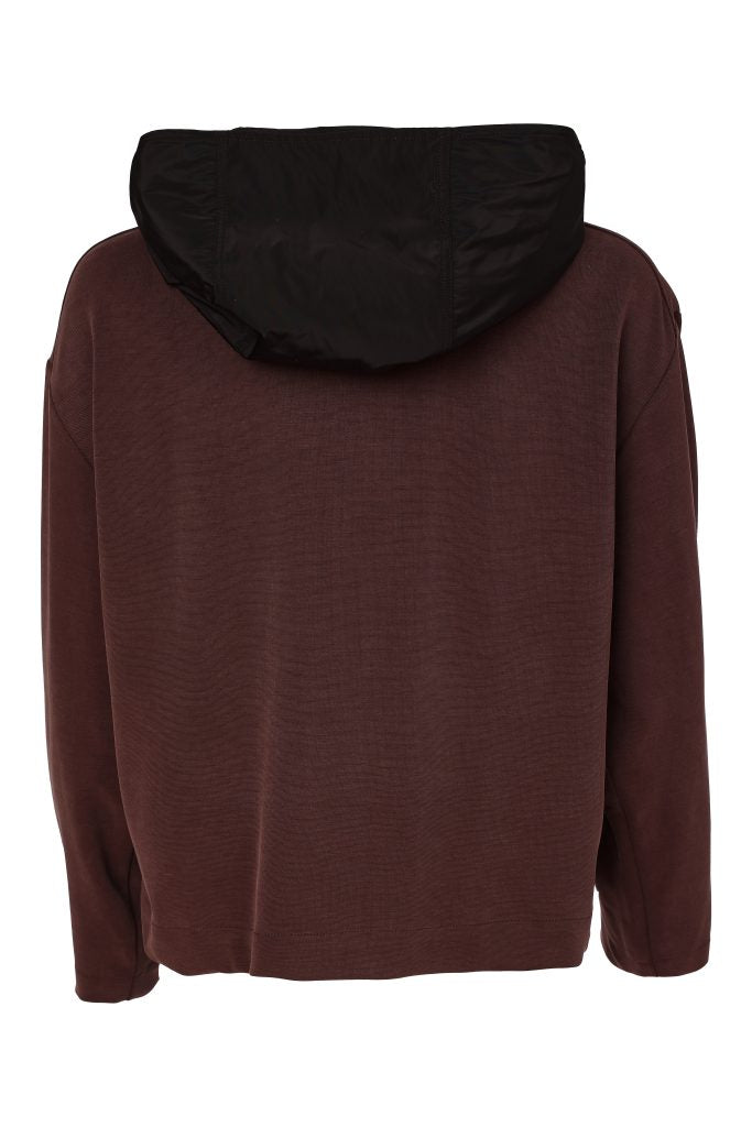 Naya Hooded Jacket With Zip Front Choko