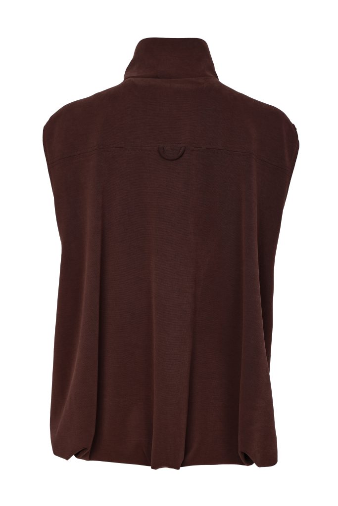 Naya Puff Ball Hem Zip Waistcoat