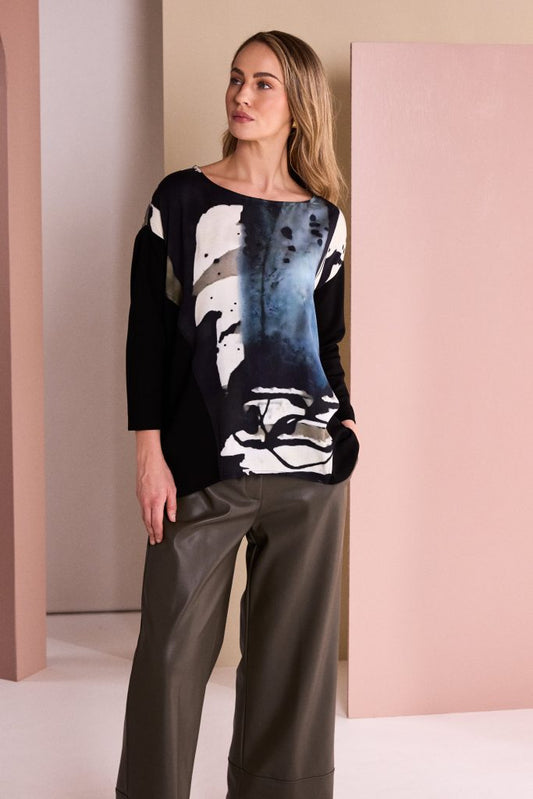 Naya Wide Leg Leatherette Trouser Thyme