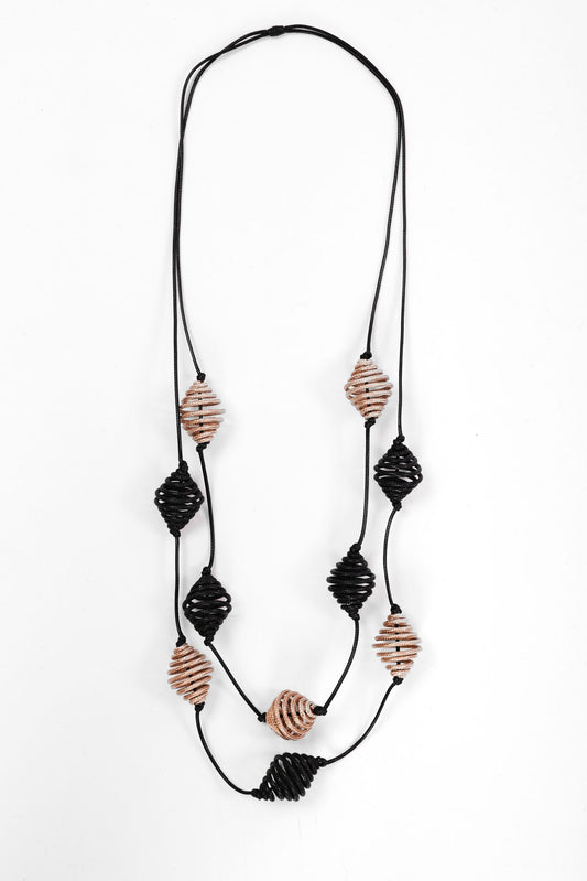 Naya Two Tone Spiral Necklace