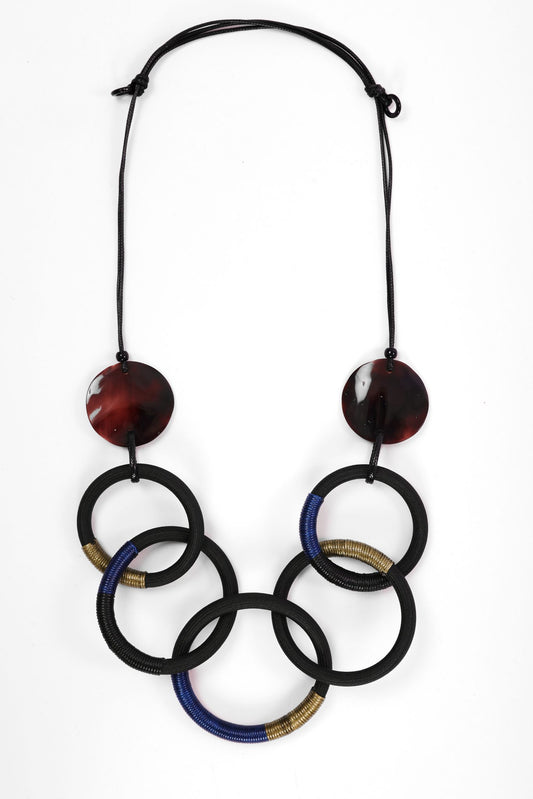 Naya Leather Look Animal Loop Necklace