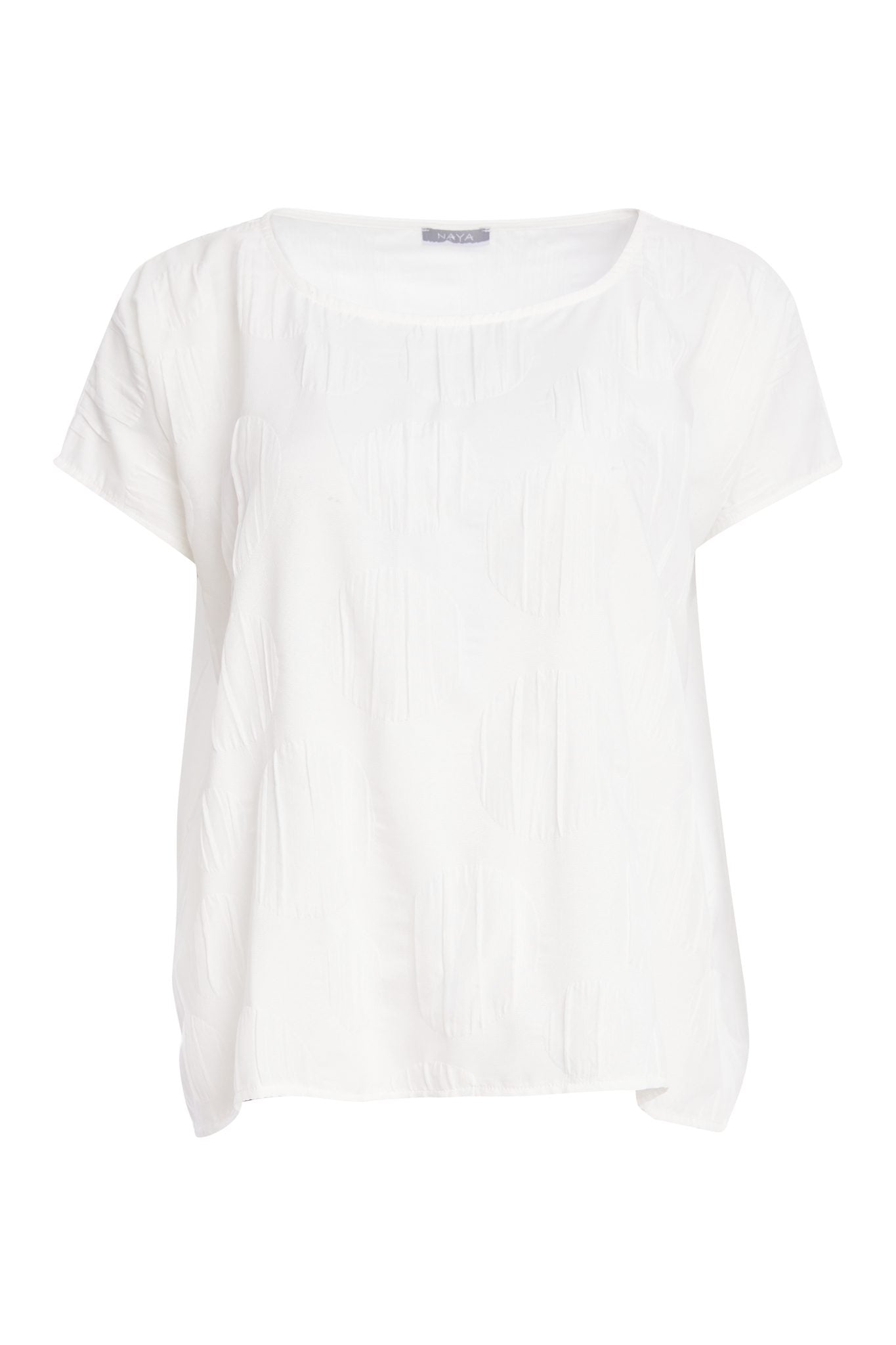 Naya Embossed Round Neck Top