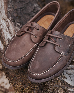 Hoggs of Fife Deck Shoe Waxy Brown