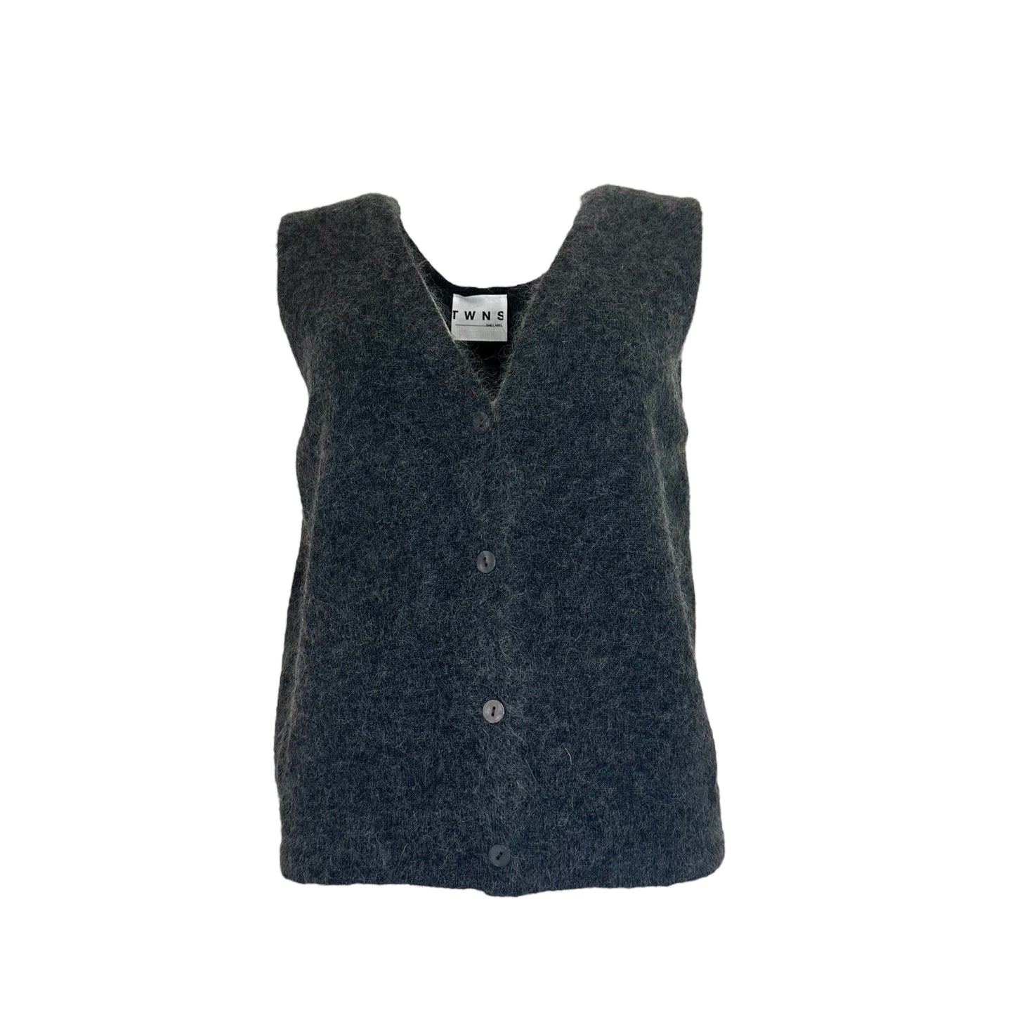 TWNS Castlerock sleeveless Cardigan Mottled Carbon