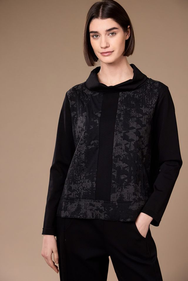 Peruzzi Jacquard Top Black
