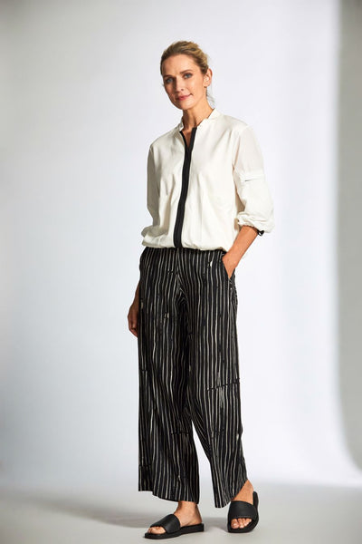 Peruzzi Broken Stripe Trouser Black