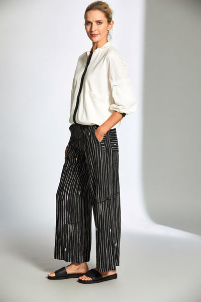 Peruzzi Broken Stripe Trouser Black