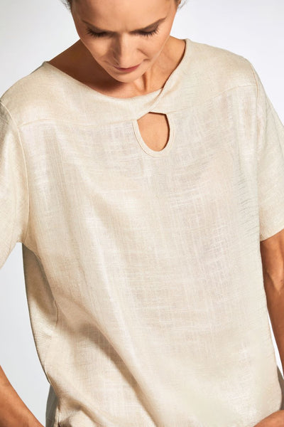 Peruzzi Glazed Linen Top