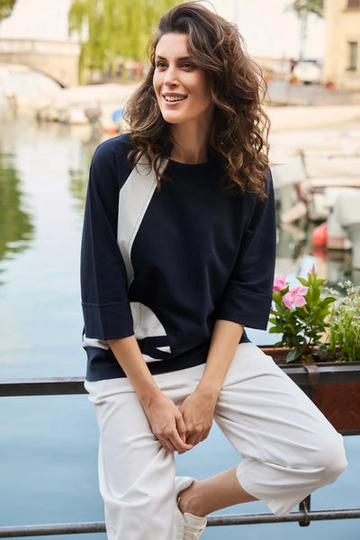 Peruzzi Buckle Colour Block Top