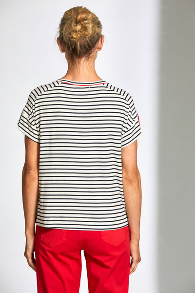 Peruzzi Stripe Round Neck T-Shirt