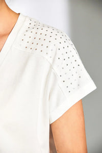 Peruzzi Metalic Dot T-Shirt- White