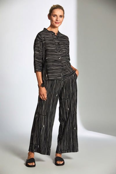 Peruzzi Broken Stripe Trouser Black