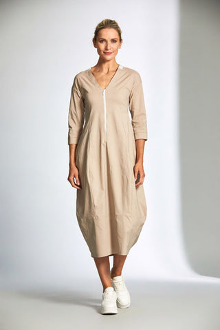 Peruzzi 3/4 Sleeve Technical Dress