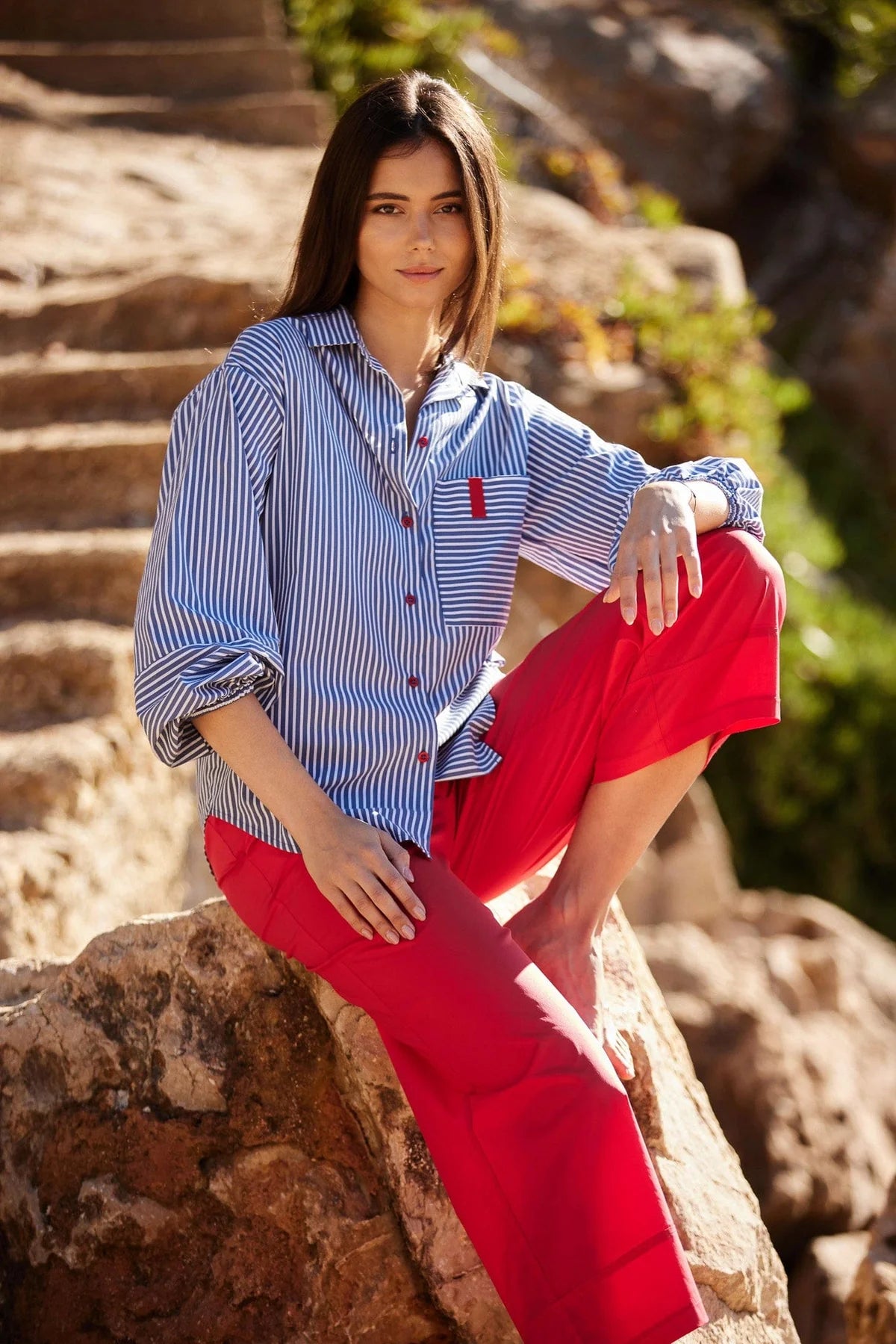 Peruzzi Cotton Hem Trouser