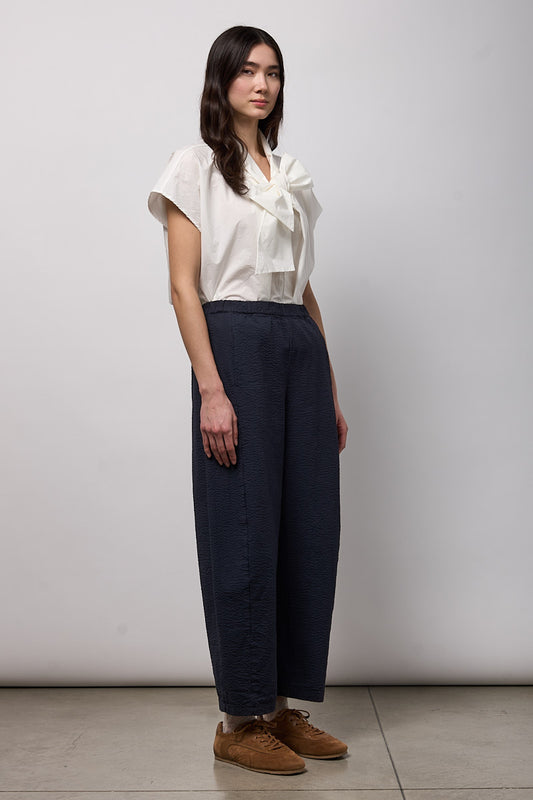 NEIRIMI Regular Trouser with Elastic Deep Blue