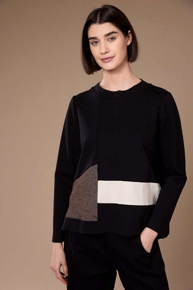 Peruzzi Applique Top Black