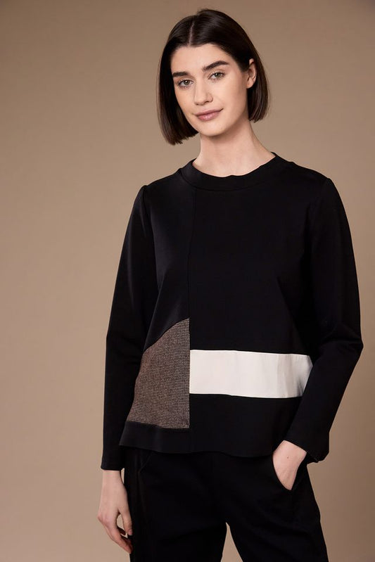 Peruzzi Applique Top Black