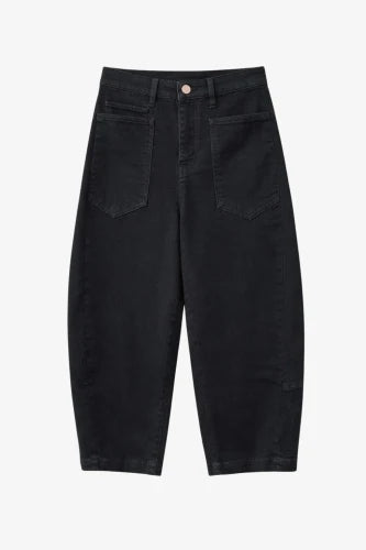 Jane Lushka Slouchy Black Barel Jeans