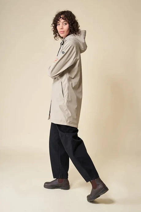 Tanta Vand Waterproof PU coat - Stone Grey