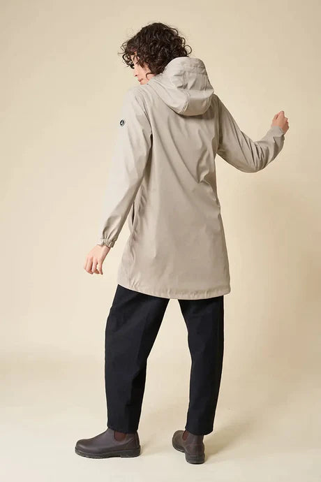 Tanta Vand Waterproof PU coat - Stone Grey