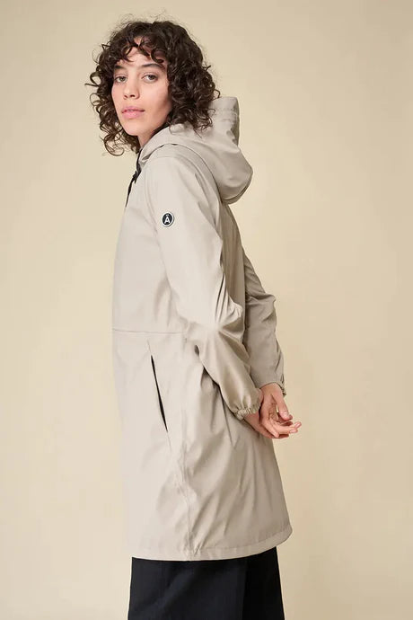 Tanta Vand Waterproof PU coat - Stone Grey