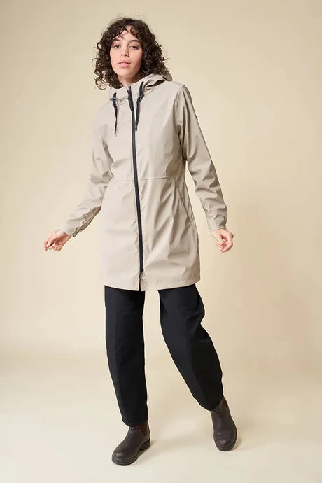 Tanta Vand Waterproof PU coat - Stone Grey