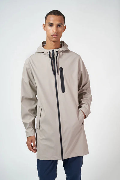 Tanta Totiri Mens Raincoat - Stone Grey