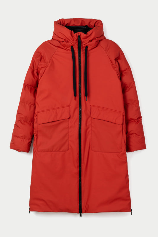 Tanta Rime Puffer Coat Red Ochre