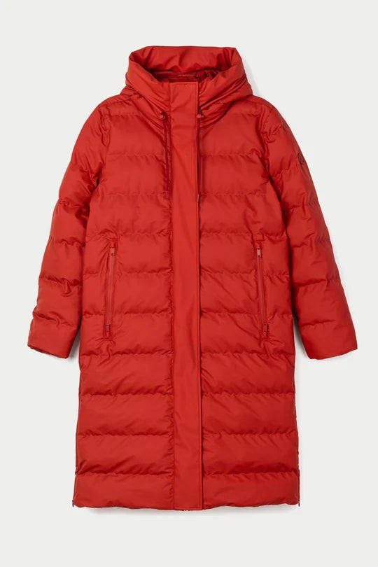 Tanta Glaze Padded Coat Red Ocre