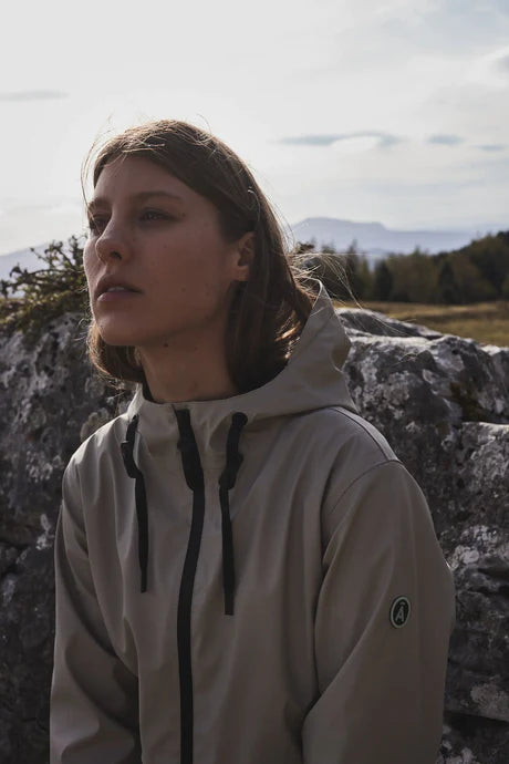 Tanta Vand Waterproof PU coat - Stone Grey