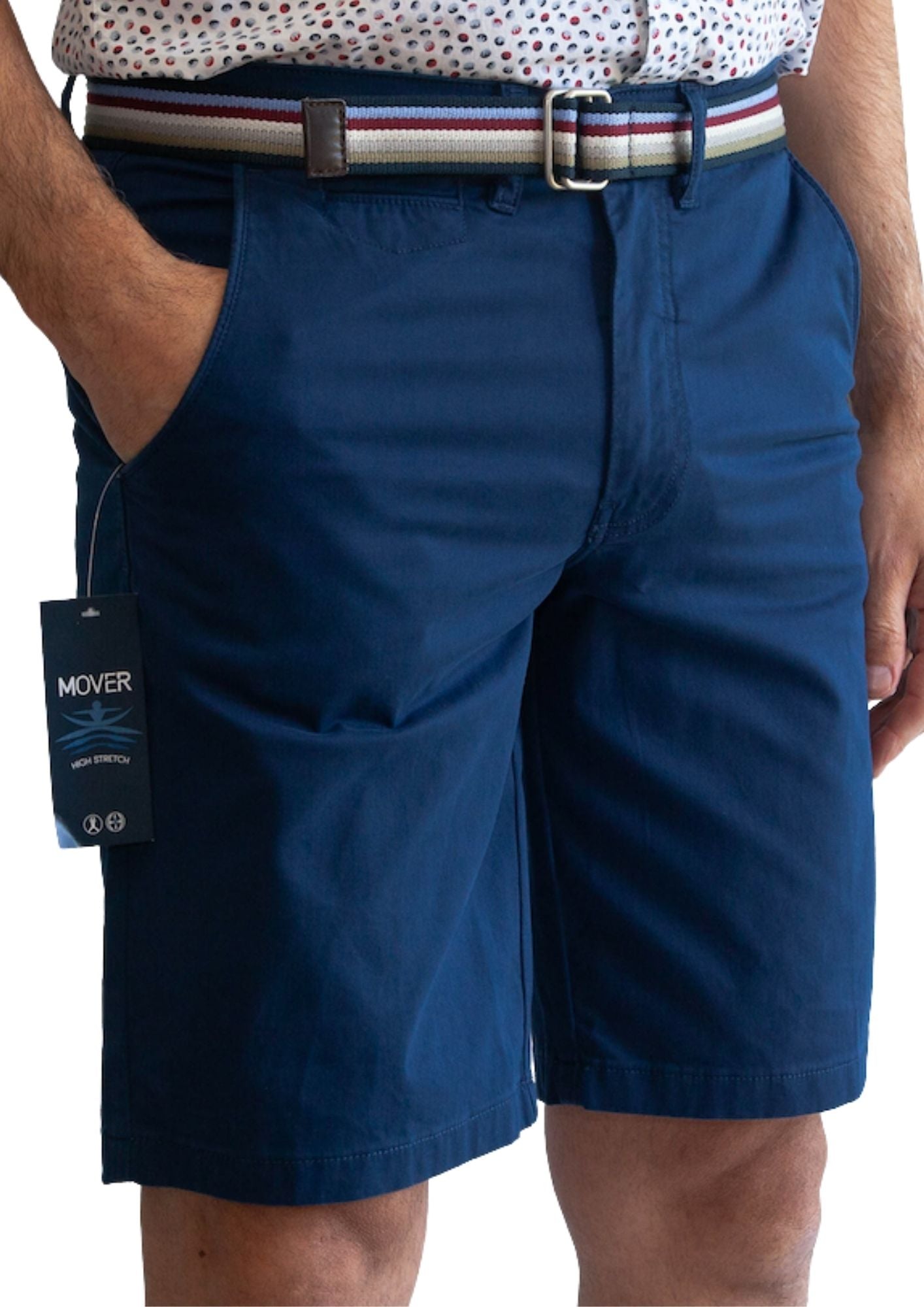 Bruhl Fano Stretch Tailored Shorts – Blue