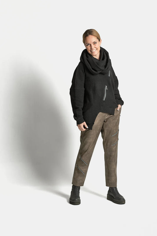 My Soul Double Zip Top Black