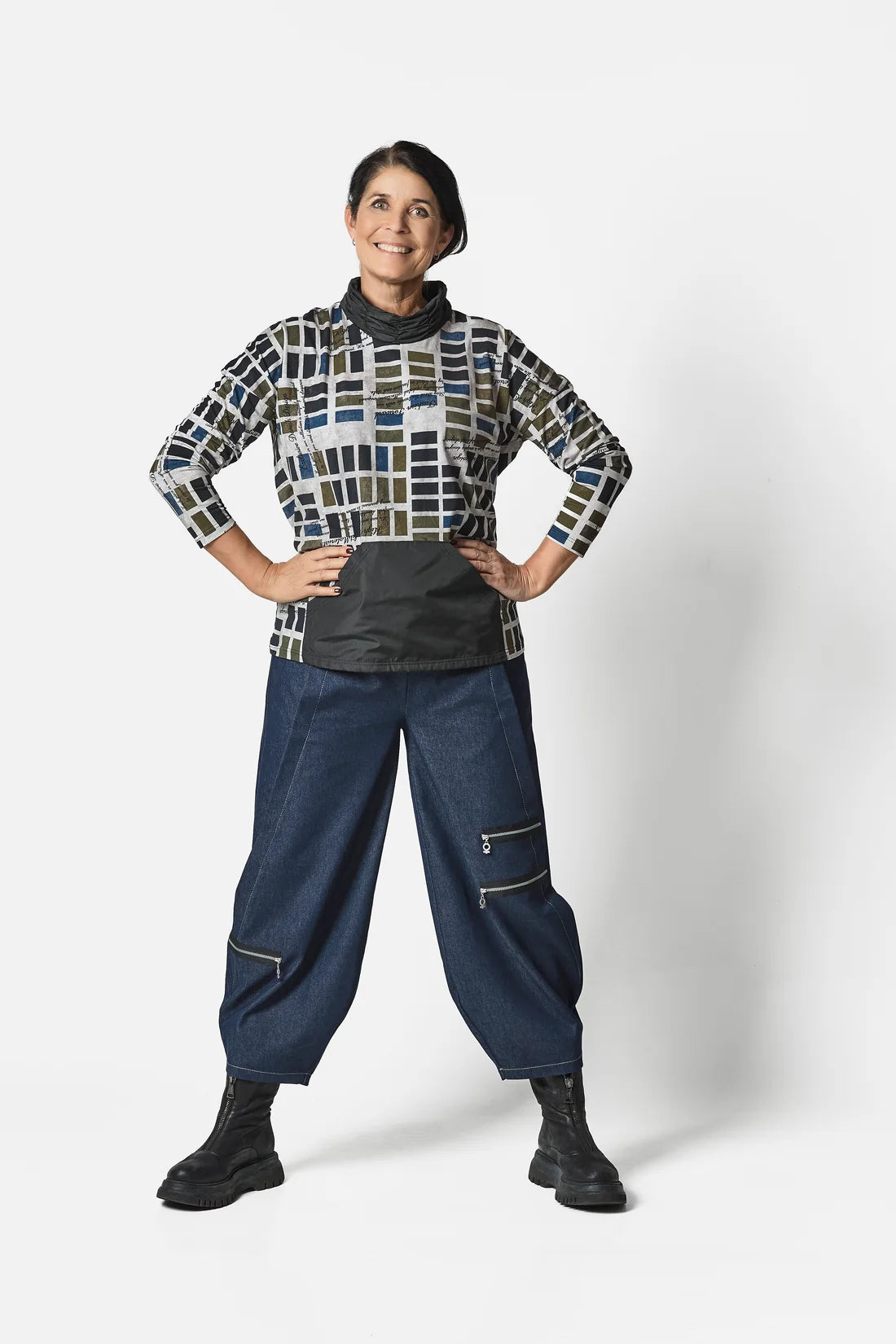 My Soul Stretch Zip Trousers Blue
