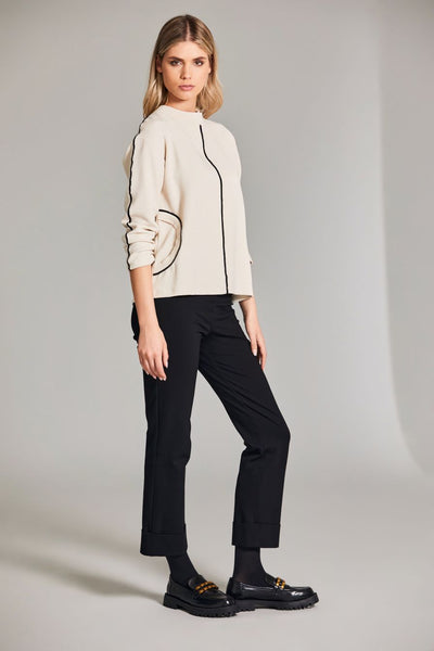 Peruzzi Circle Pocket Top- Beige