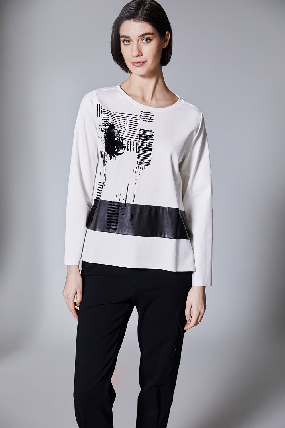 Peruzzi Flock Print Top