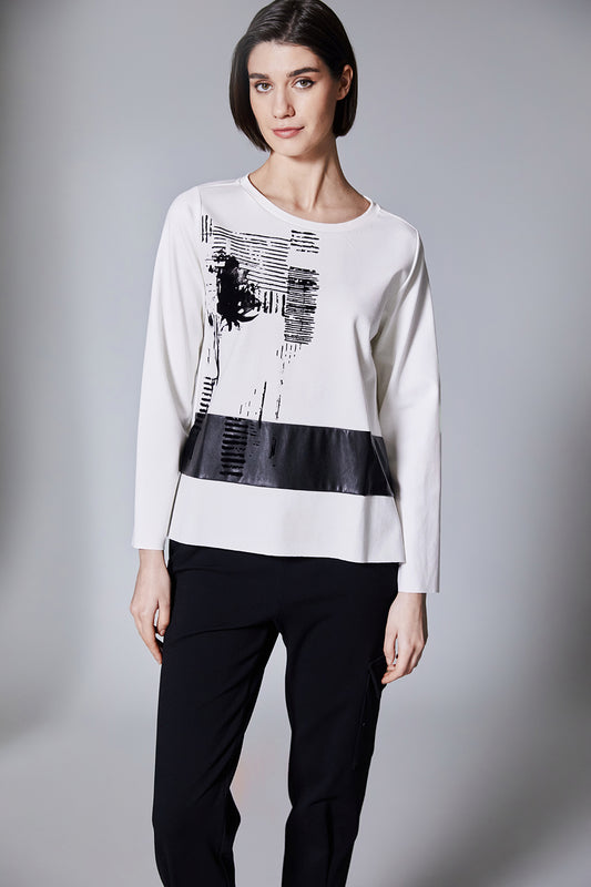 Peruzzi Flock Print Top