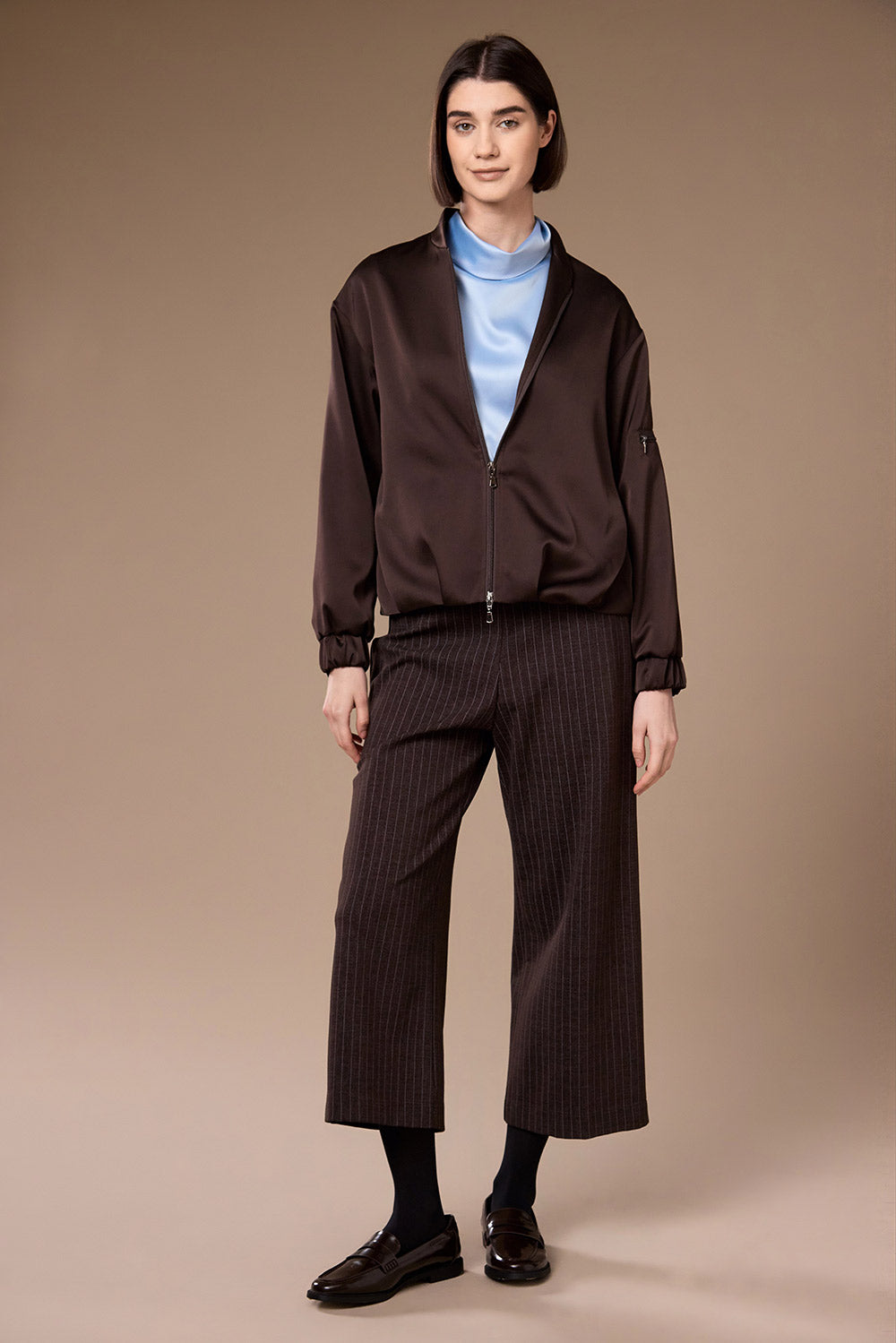 Peruzzi Satin Jacket Brown