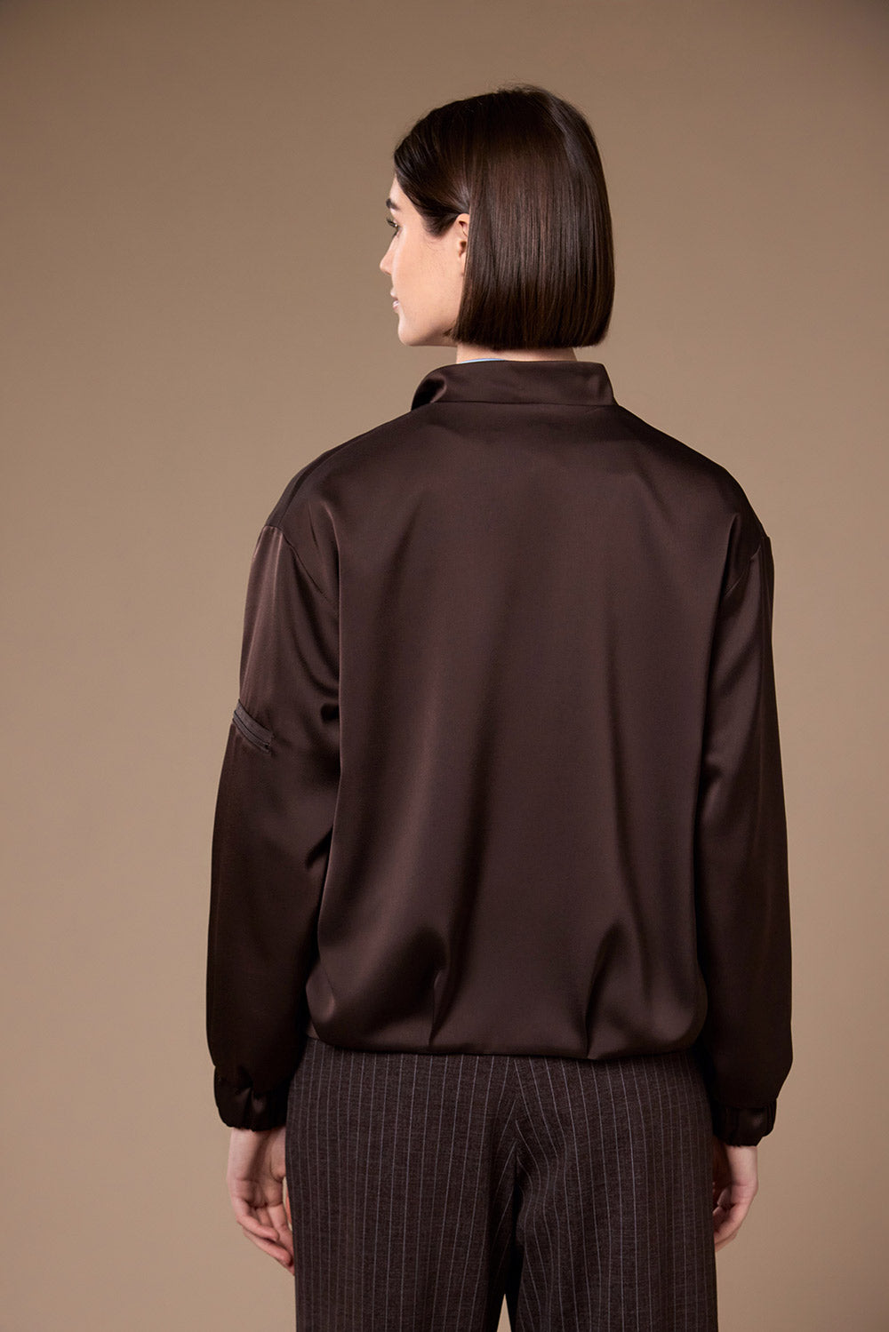 Peruzzi Satin Jacket Brown