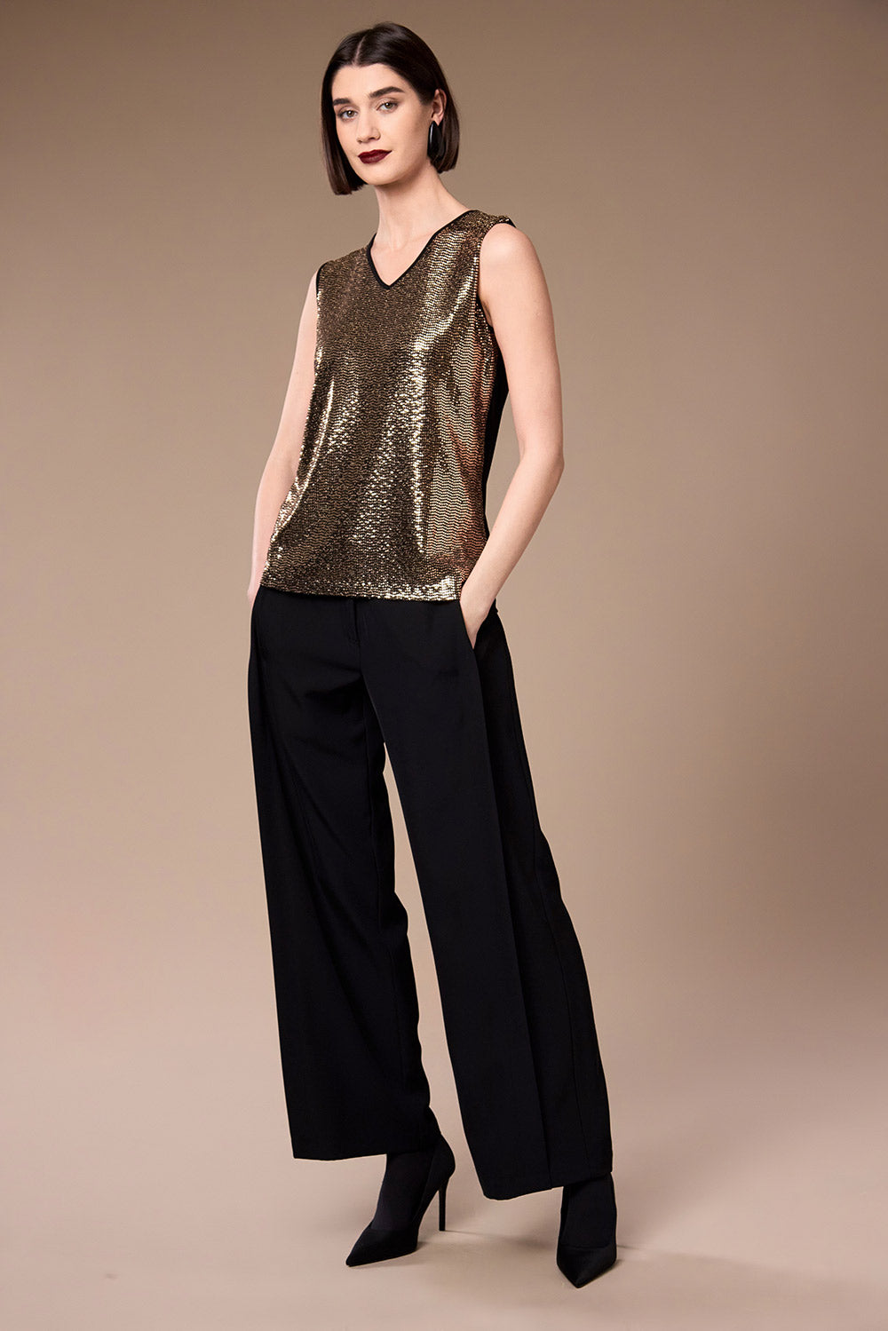 Peruzzi Sparkle Top Gold