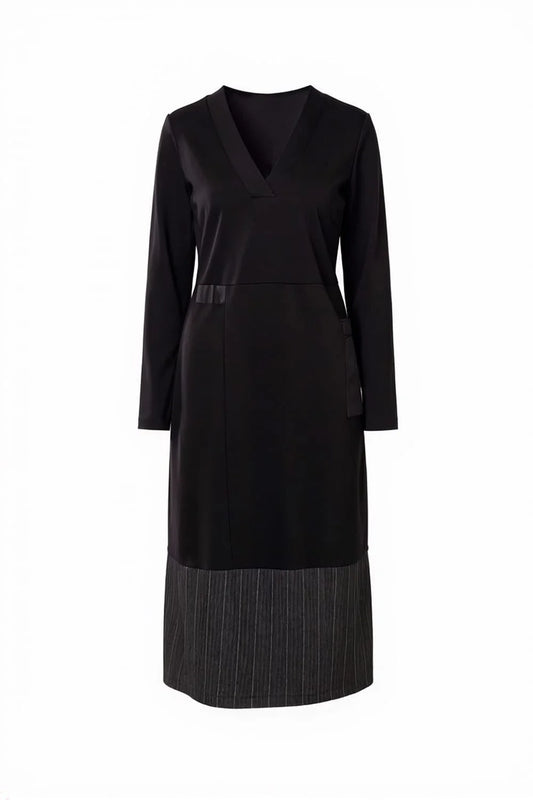 Peruzzi Herringbone Trim Dress