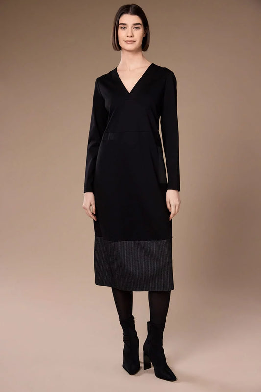 Peruzzi Herringbone Trim Dress