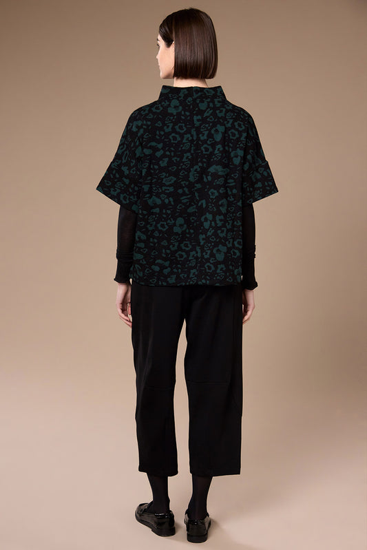 Peruzzi Animal Jacquard Knit Teal