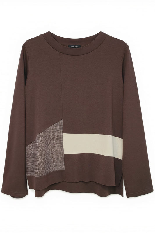 Peruzzi Applique Top Brown