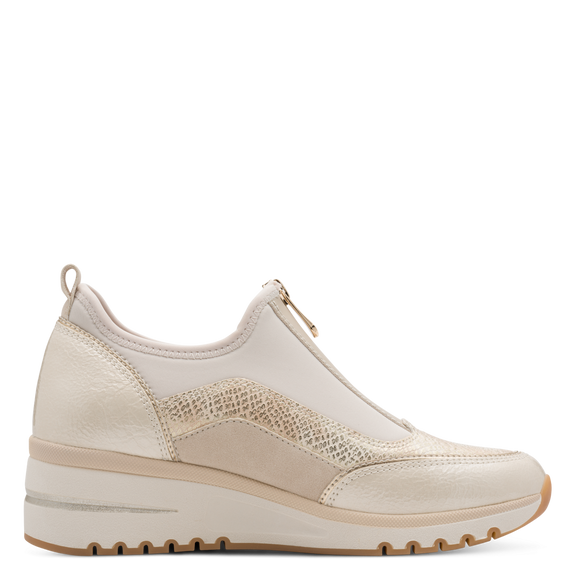 Marco Tozzi Wedge Trainer Cream