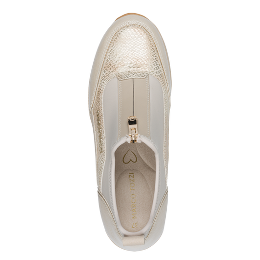 Marco Tozzi Wedge Trainer Cream