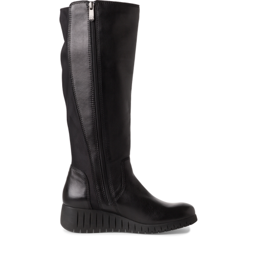 Marco Tozzi Tall Leather Wedge Boots