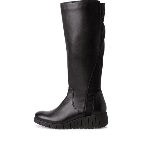 Marco Tozzi Tall Leather Wedge Boots